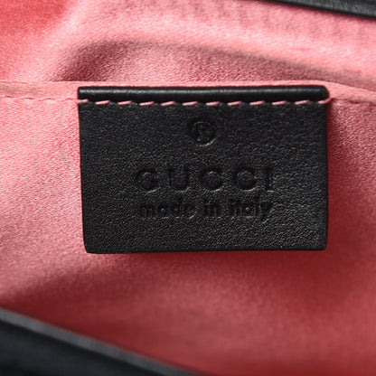 Gucci Velvet Matelasse Mini GG Marmont Shoulder Bag Black 8 of 17