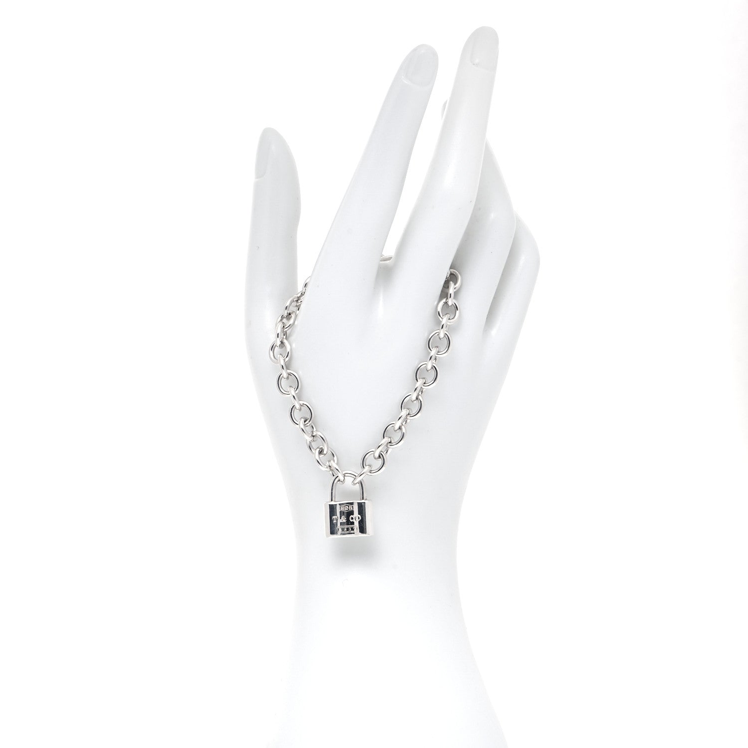 Tiffany Sterling Silver 1837 Lock Charm Bracelet 3 of 9