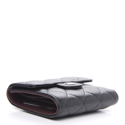 Chanel Caviar Quilted Compact Flap Wallet Black 4 of 9