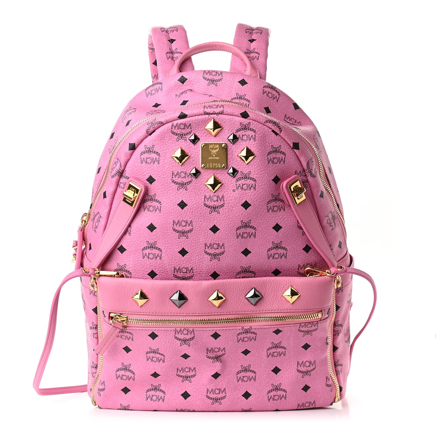Visetos Studded Medium Dual Stark Backpack Pink