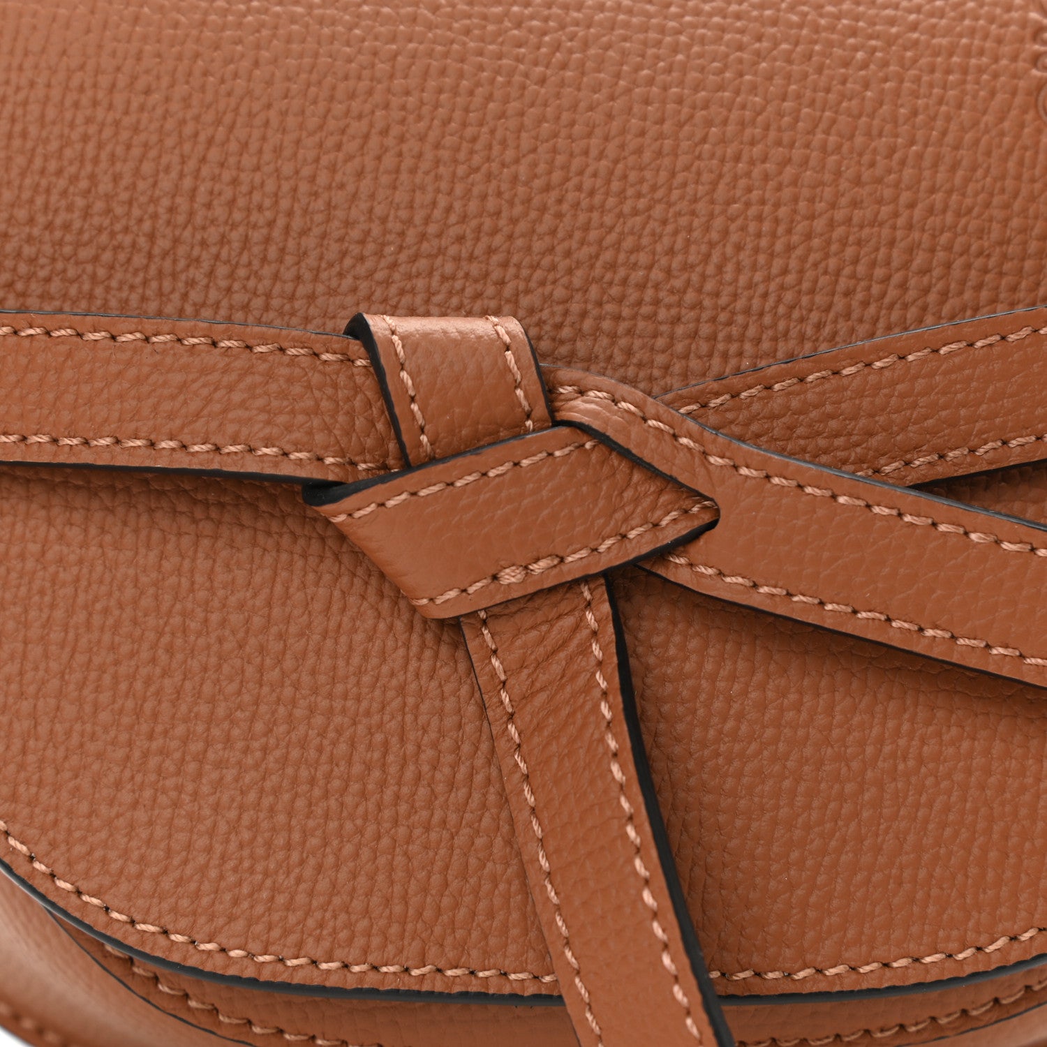 Loewe Pebble Grain Calfskin Mini Gate Dual Bag Tan 9 of 11