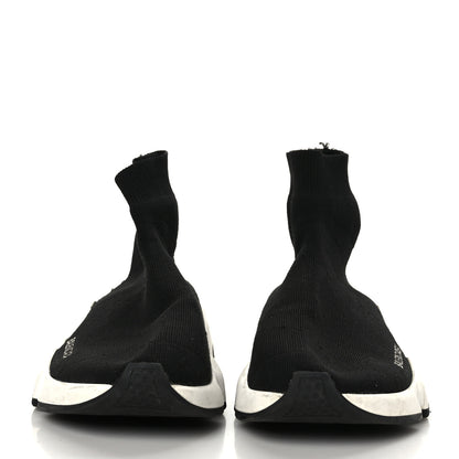 Balenciaga Neoprene Knit Womens Speed Sneakers 39 Black White 2 of 7