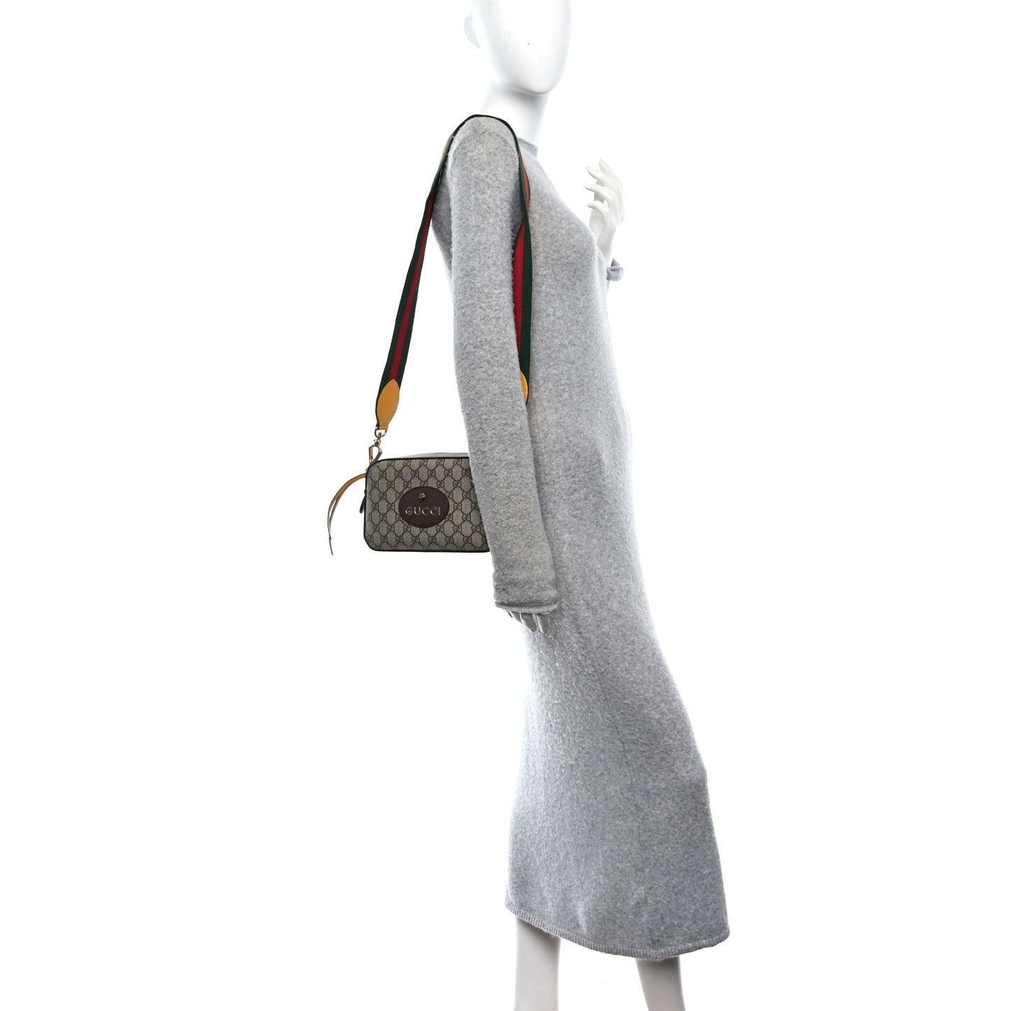 GG Supreme Monogram Web Neo Vintage Shoulder Bag Beige New Acero Crop