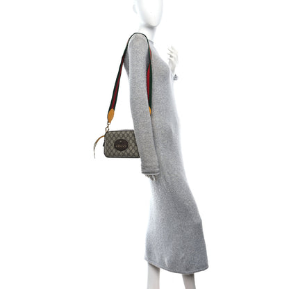 Gucci GG Supreme Monogram Web Neo Vintage Shoulder Bag Beige New Acero Crop 3 of 19