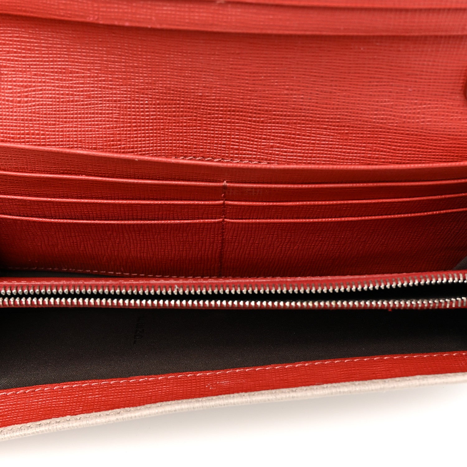 Fendi Vitello Elite Monster Eyes Studded Continental Wallet On Chain Carbone White Multicolor 5 of 13