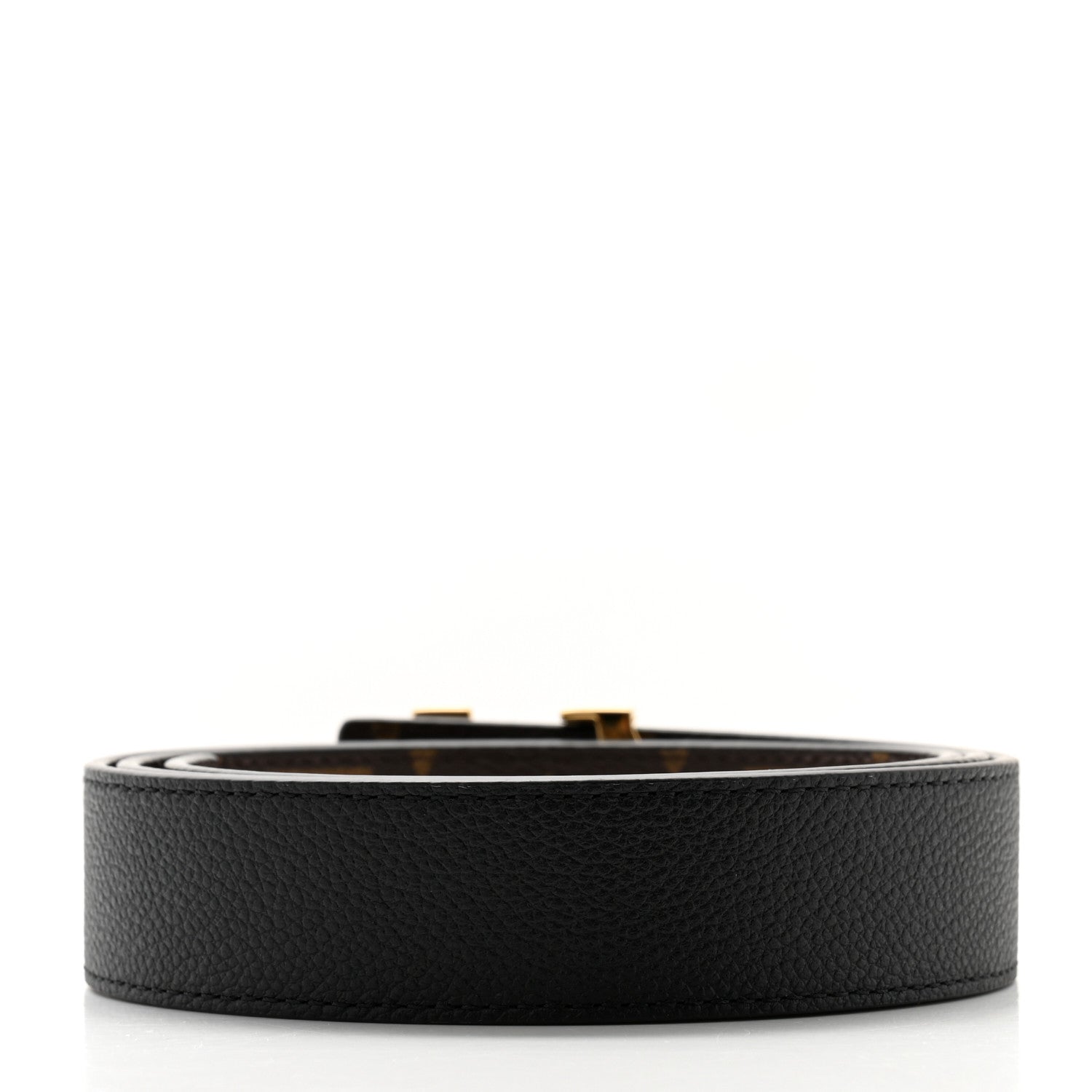 Louis Vuitton Calfskin Monogram 20mm LV Iconic Reversible Belt 90 36 Black 3 of 8