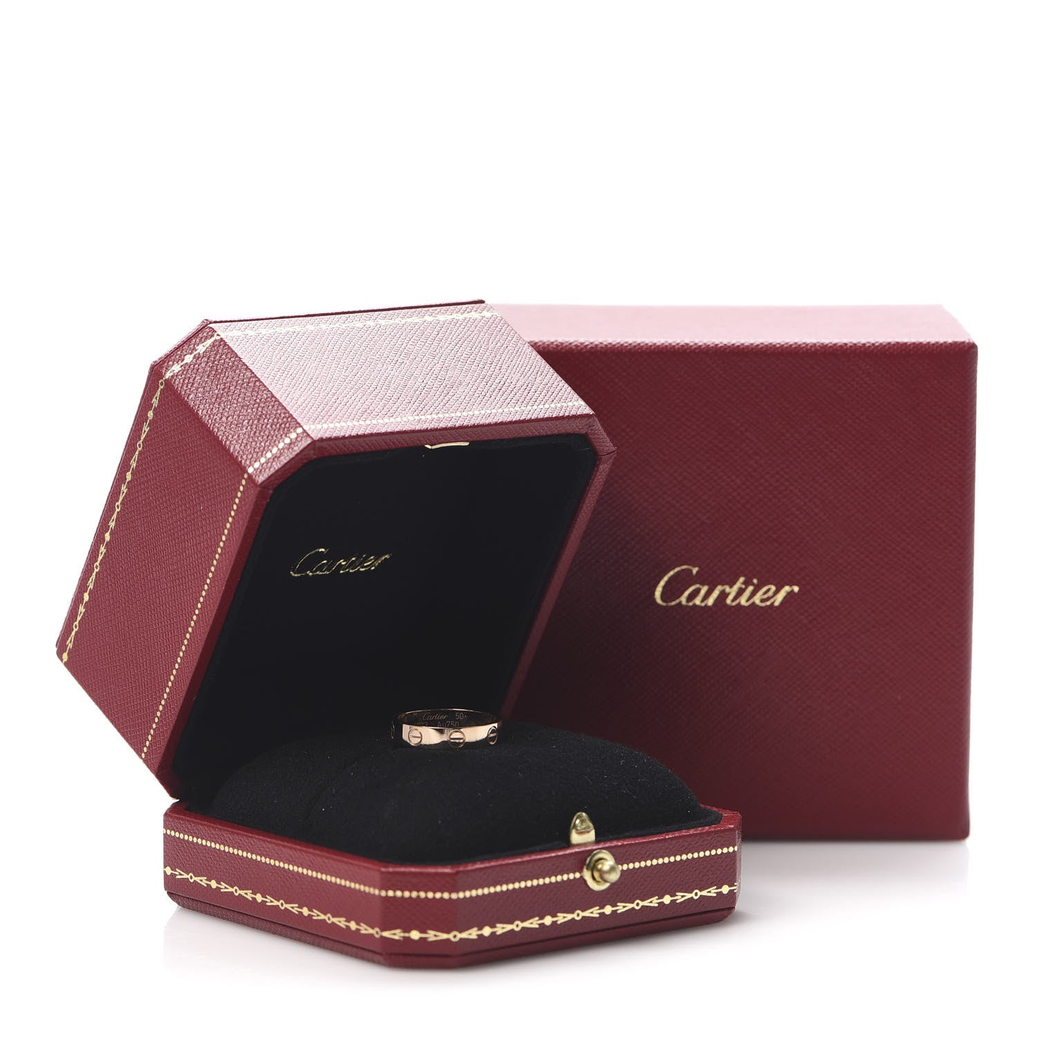 Cartier 18K Pink Gold 3.5mm LOVE Wedding Band Ring 50 5.25 5 of 5