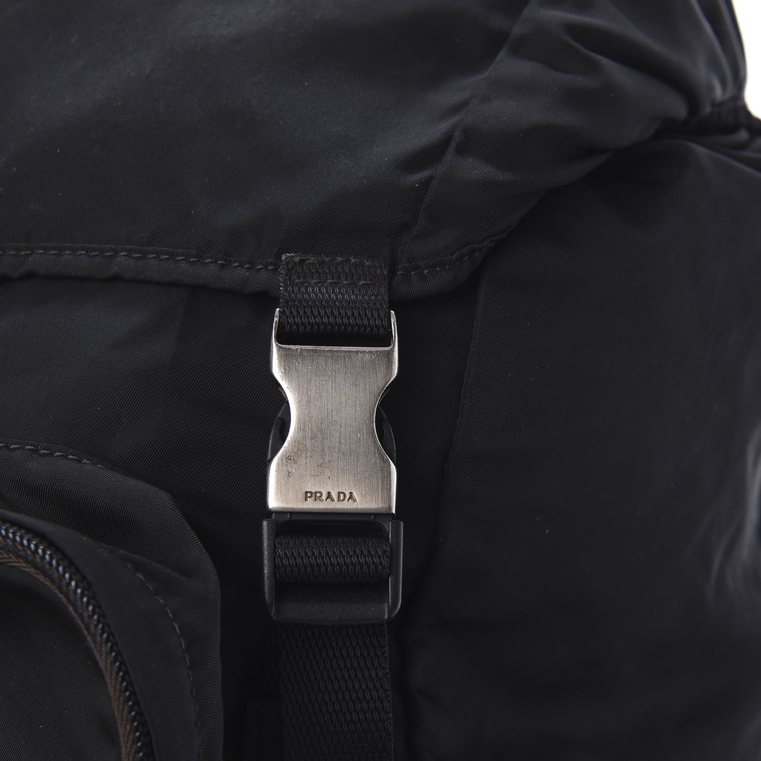 Prada Tessuto Nylon Montagna Double Buckle Backpack Black 13 of 15