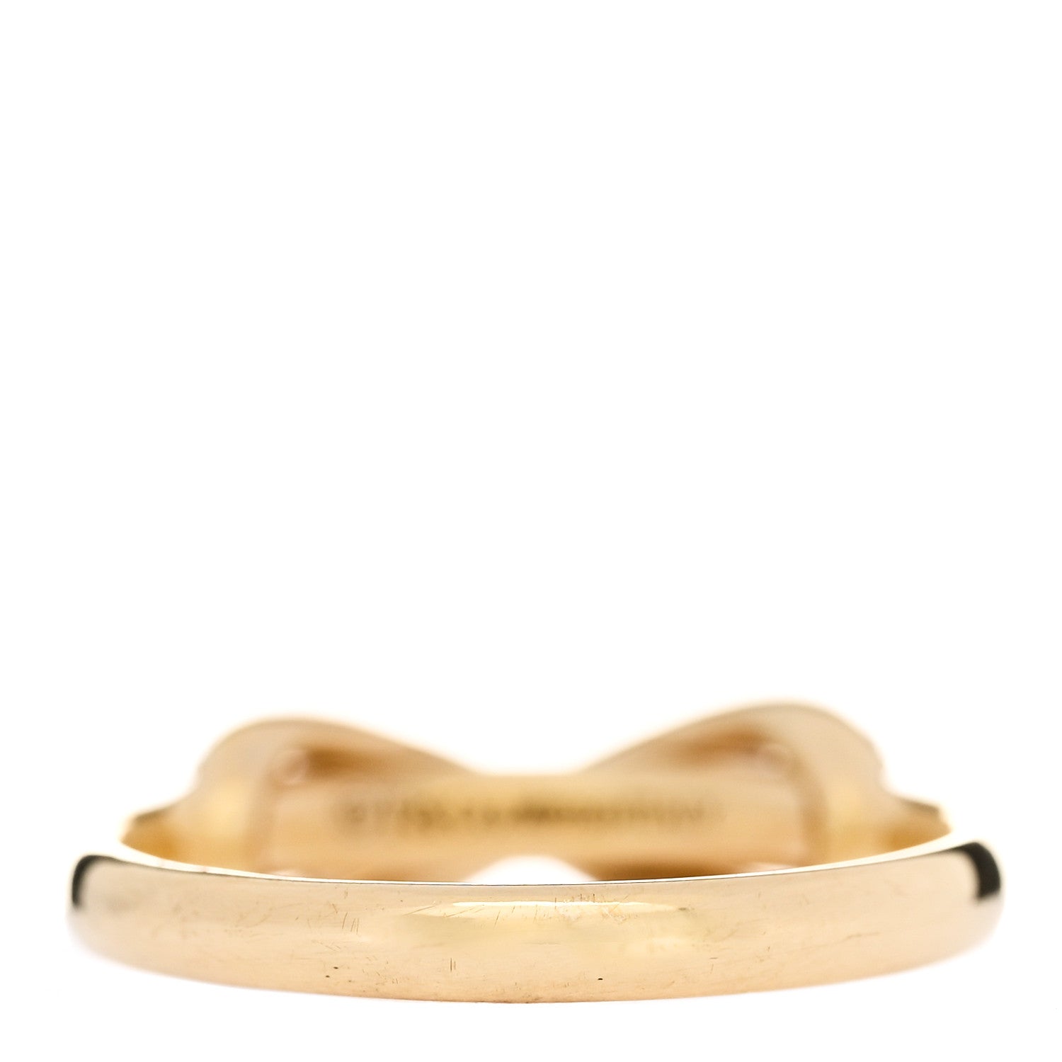 Tiffany 18K Yellow Gold Diamond Infinity Ring 50 5.5 3 of 4