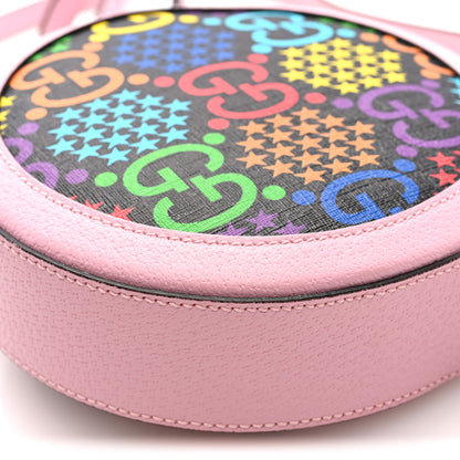 Gucci GG Supreme Monogram Psychedelic Round Shoulder Bag Black Multicolor Sugar Pink 10 of 10