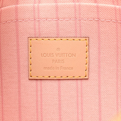 Louis Vuitton Damier Azur Neverfull MM GM Pochette Rose Ballerine 6 of 7