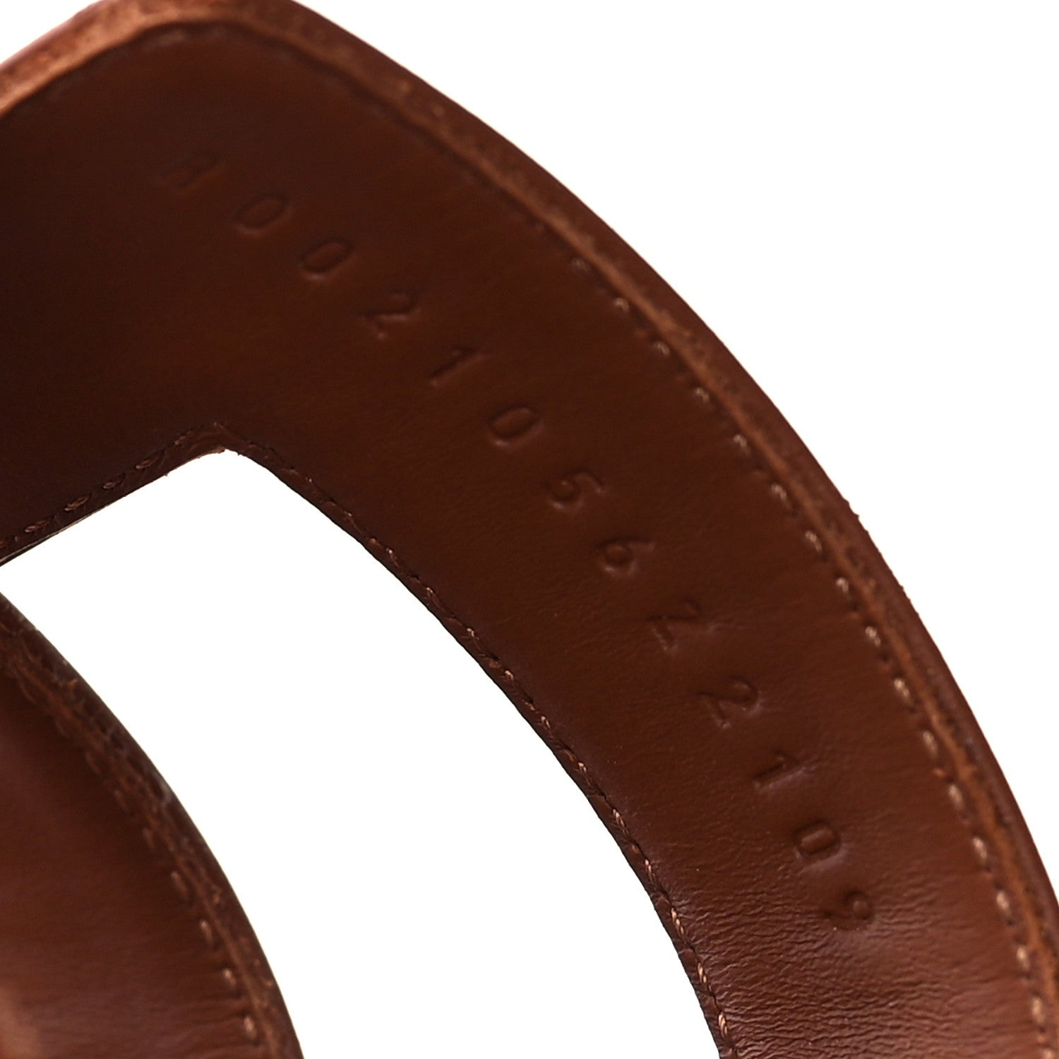 Hermes Box Calfskin Oran Sandals 35.5 Gold 6 of 8