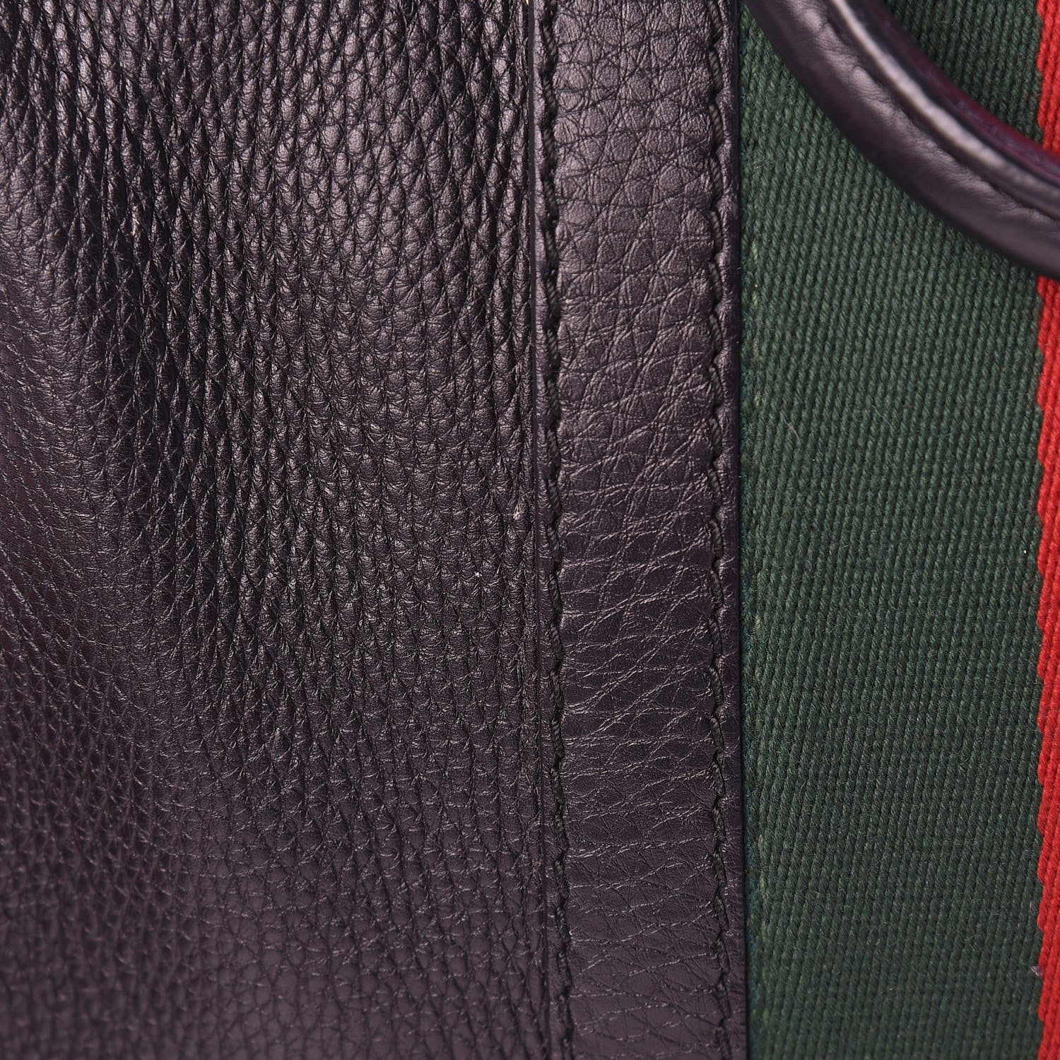 Gucci Calfskin Vintage Web Medium Boston Black 18 of 19