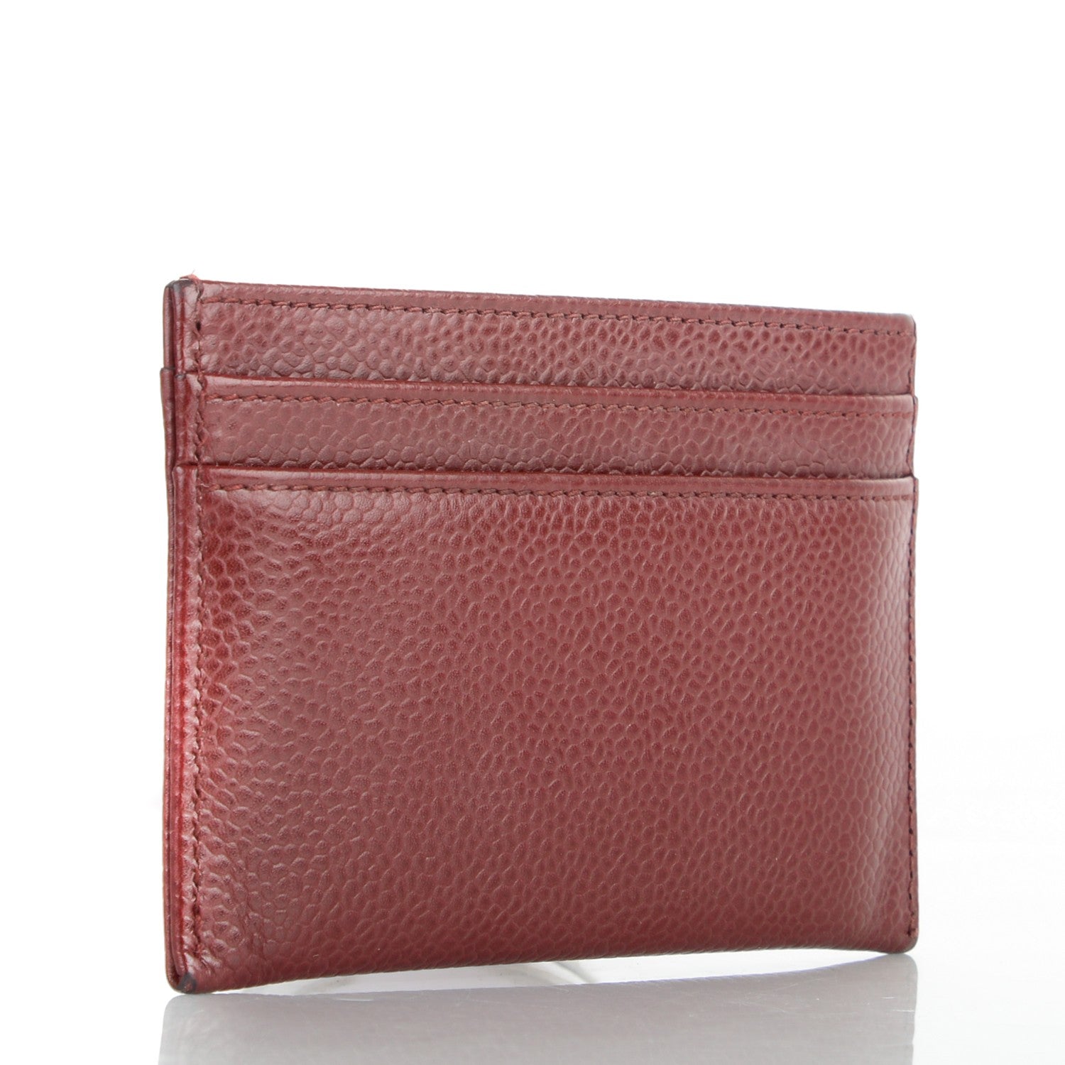 Chanel Caviar Timeless CC Card Holder Burgundy 3 of 8