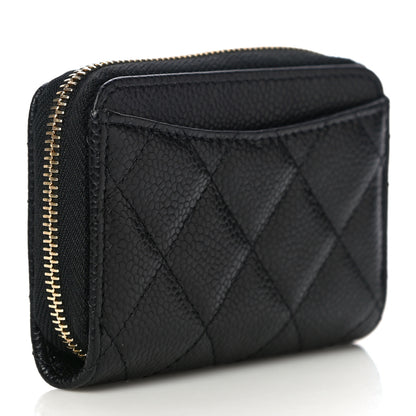 Chanel Caviar Quilted Classic Zipped Coin Purse Black 3 of 12