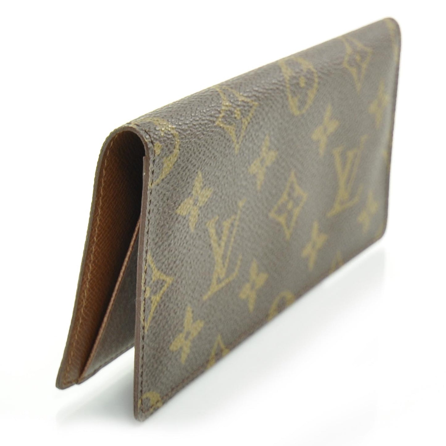 Monogram Simple Checkbook Holder Wallet