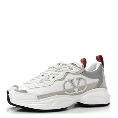 Valentino Garavani Calfskin Split Shegoes Sneakers 39 Ghiaccio White 3 of 9