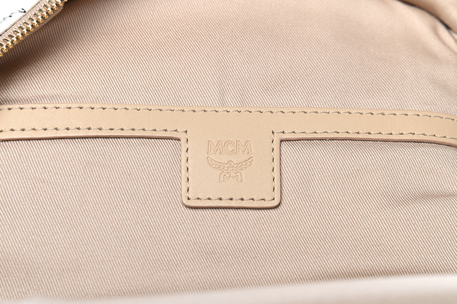 MCM Visetos Spot Medium Sling Bag Beige White 6 of 8