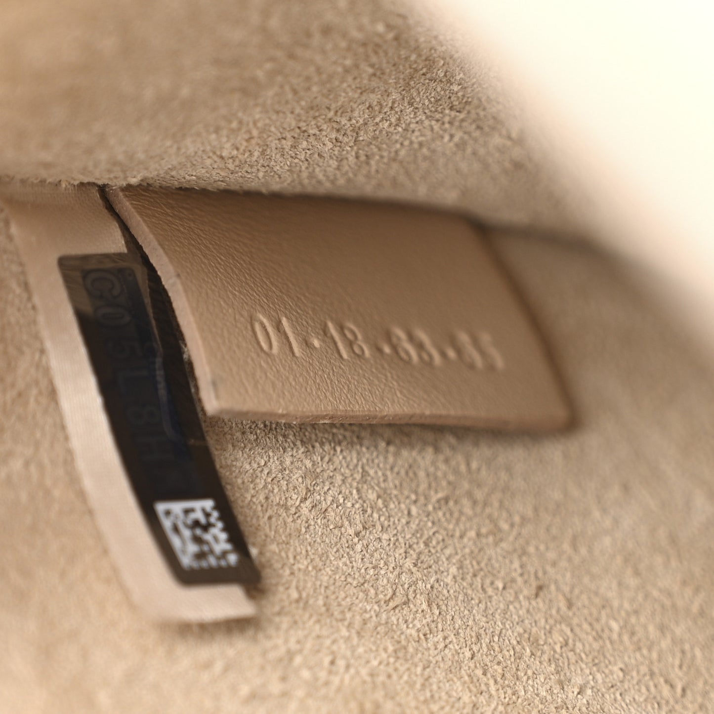 Calfskin Suede Small Nile Bracelet Bag Motty Grey