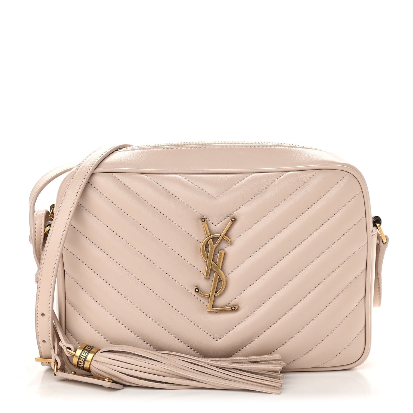Calfskin Matelasse Monogram Lou Camera Bag Nude Powder