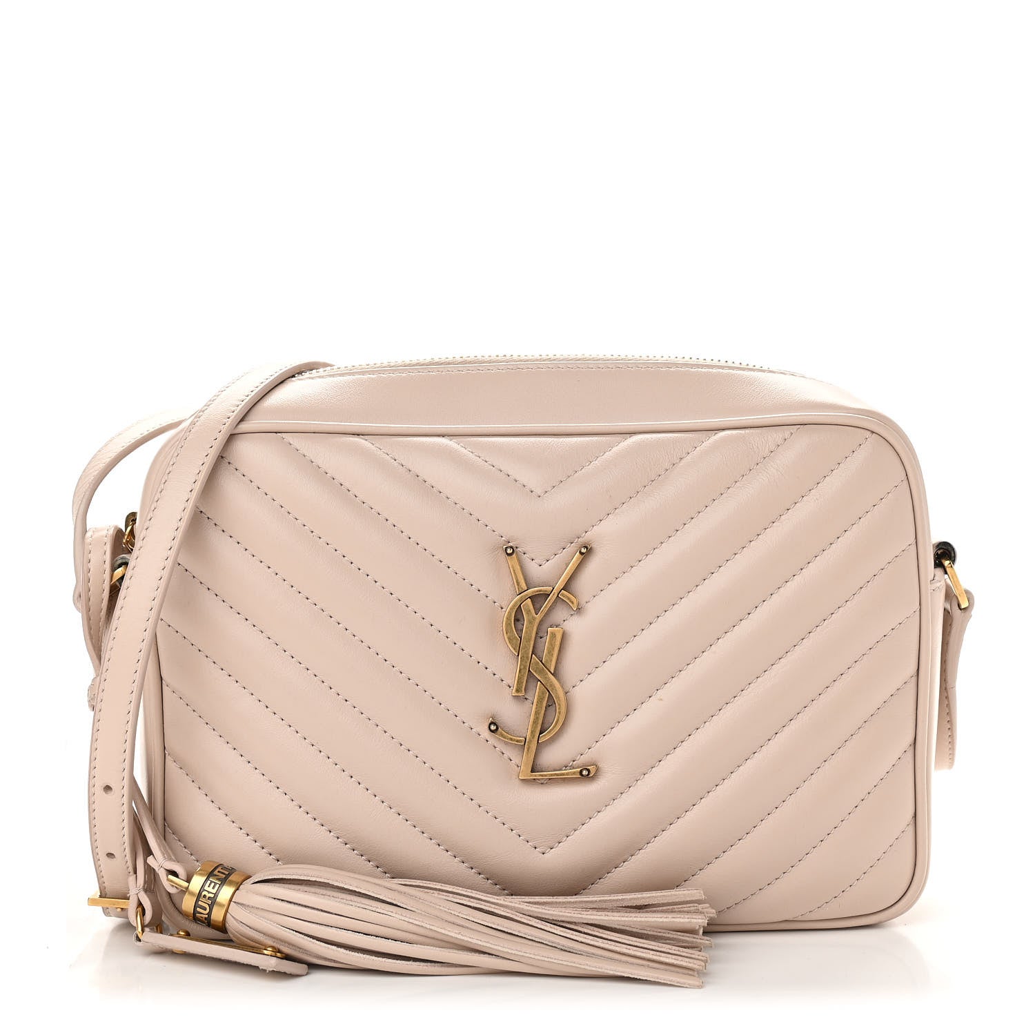 Saint Laurent Calfskin Matelasse Monogram Lou Camera Bag Nude Powder 1 of 13