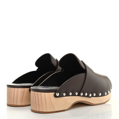 Hermes Calfskin Calya Mules 37 Cafe 4 of 8