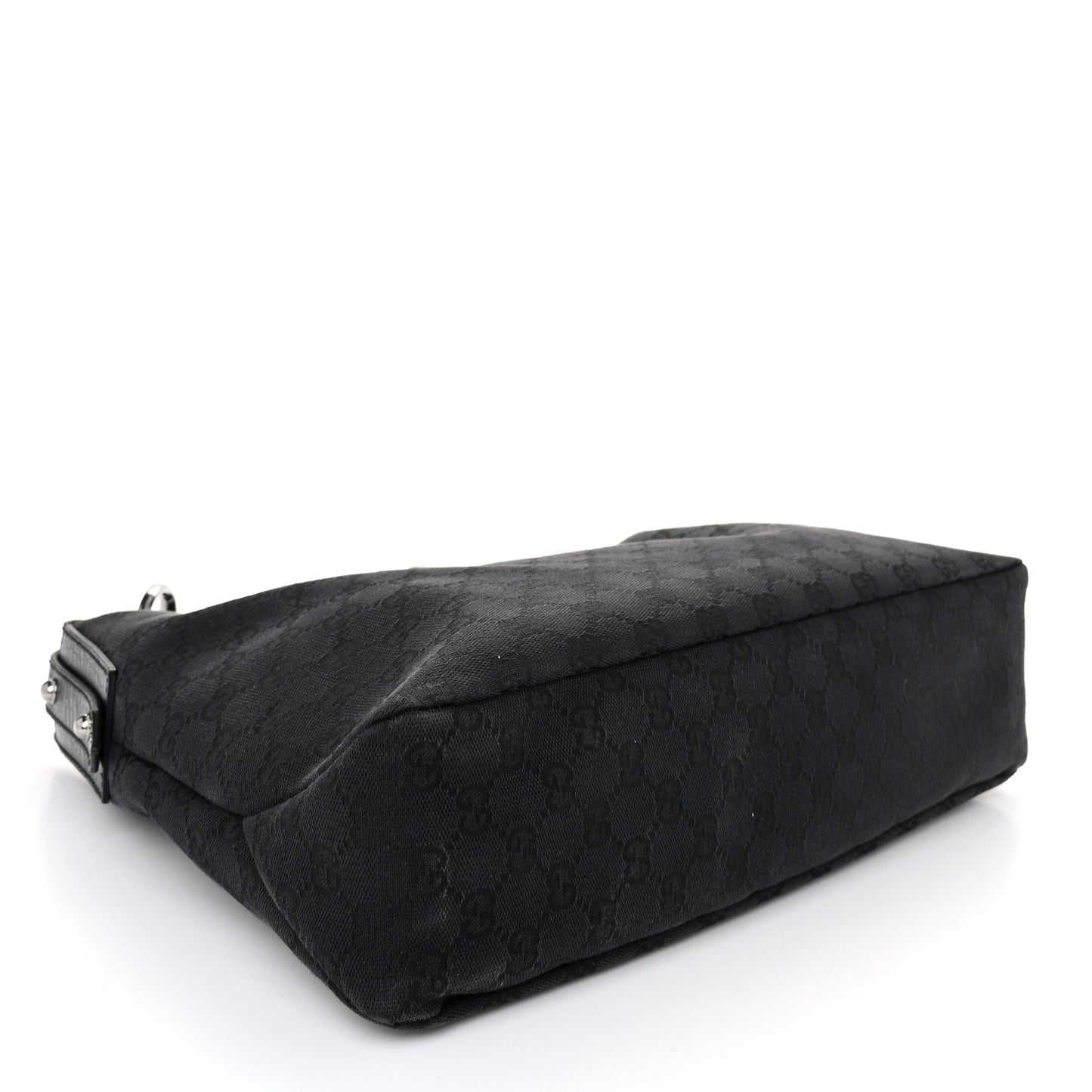 Monogram Medium Horsebit Chain Hobo Black