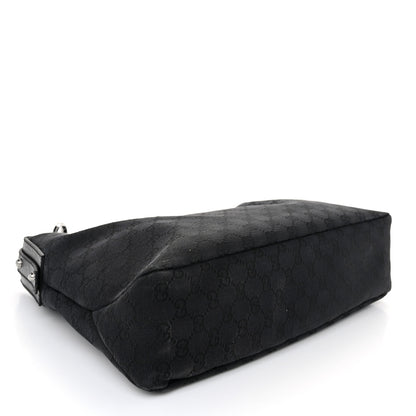 Gucci Monogram Medium Horsebit Chain Hobo Black 4 of 10