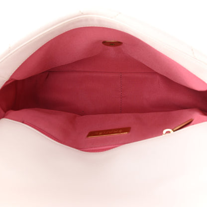 Chanel Lambskin Quilted Medium Chanel 19 Flap White 5 of 9