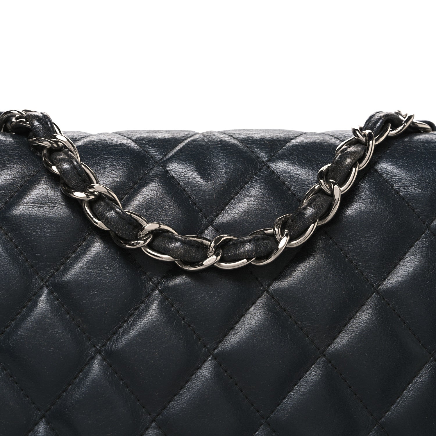 Chanel Lambskin Quilted Jumbo Single Flap Grey 1861293 – FASHIONPHILE