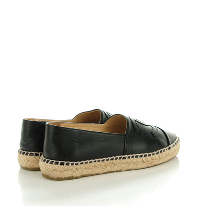Chanel Lambskin CC Espadrilles 37 Black 4 of 9