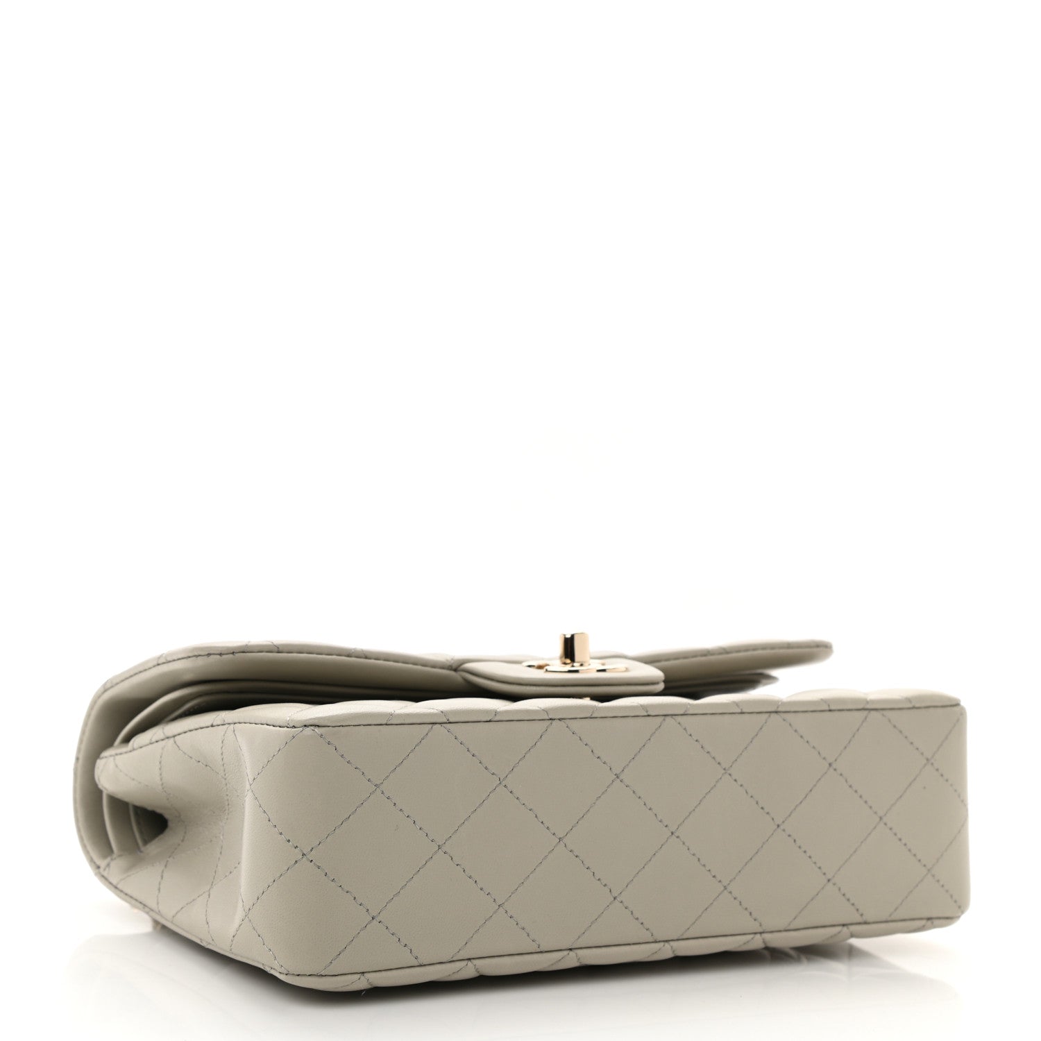 Chanel Lambskin Quilted Small Double Flap Grey 4 of 11