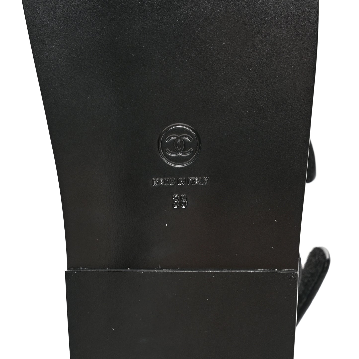 Grained Calfskin Velcro Dad Sandals 38 Black