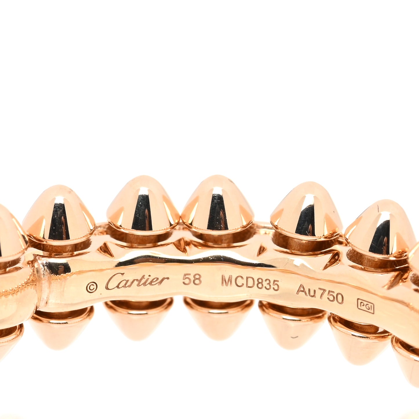 18K Pink Gold SM Clash De Cartier Ring 58 8.5