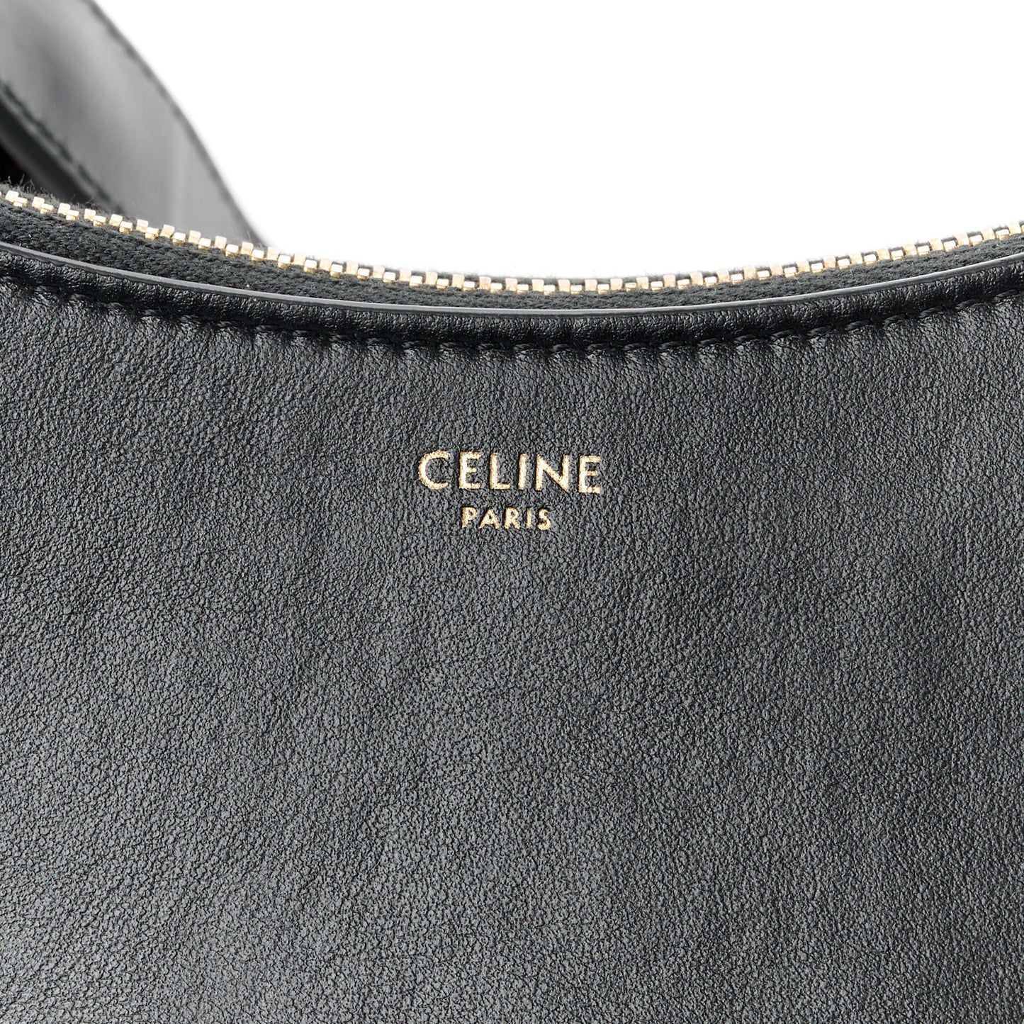 Smooth Calfskin Medium Strap Ava Shoulder Bag Black