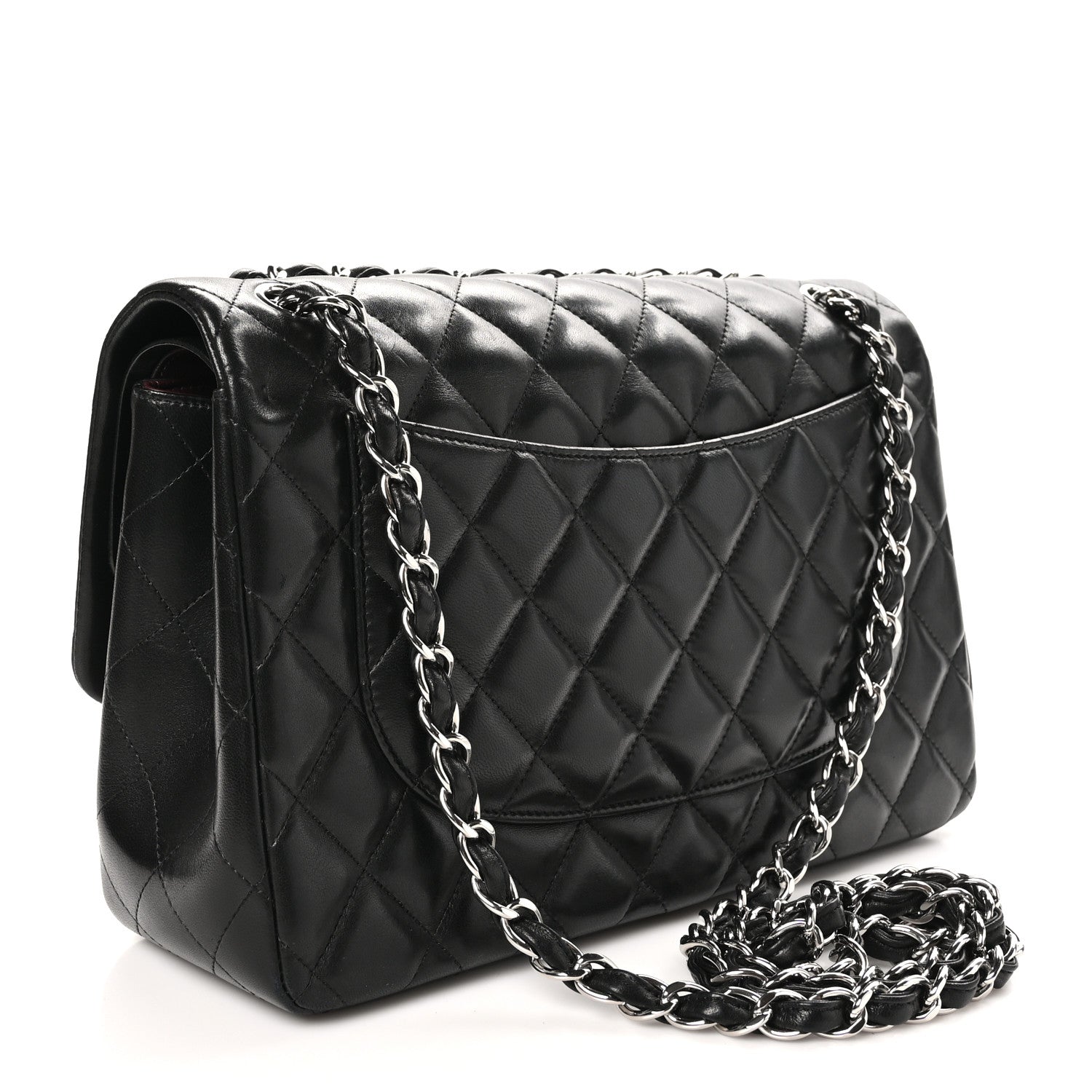 Chanel Lambskin Quilted Jumbo Double Flap Black 3 of 11