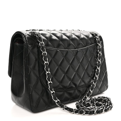 Chanel Lambskin Quilted Jumbo Double Flap Black 3 of 11
