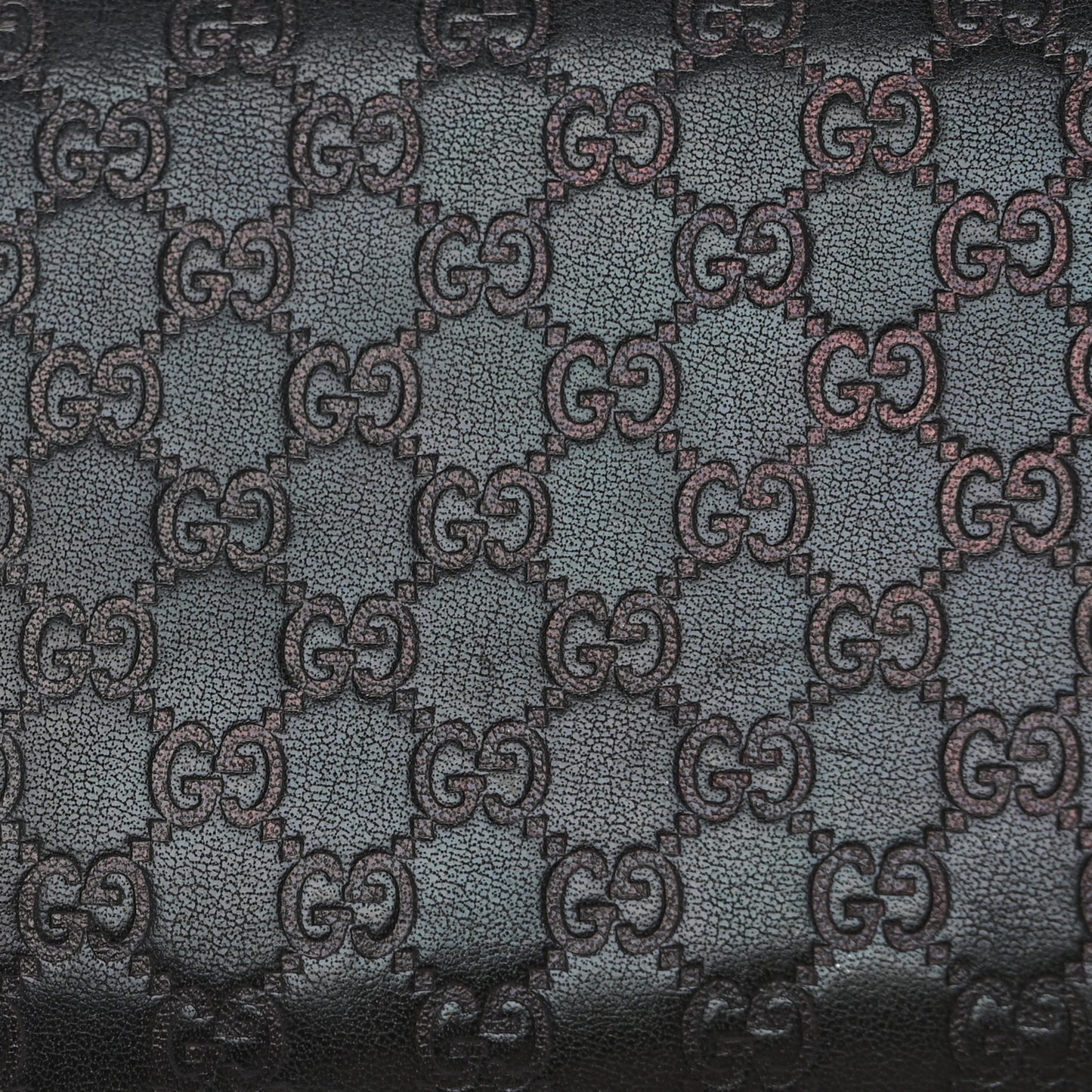 Soft Microguccissima Dice Chain Wallet Black