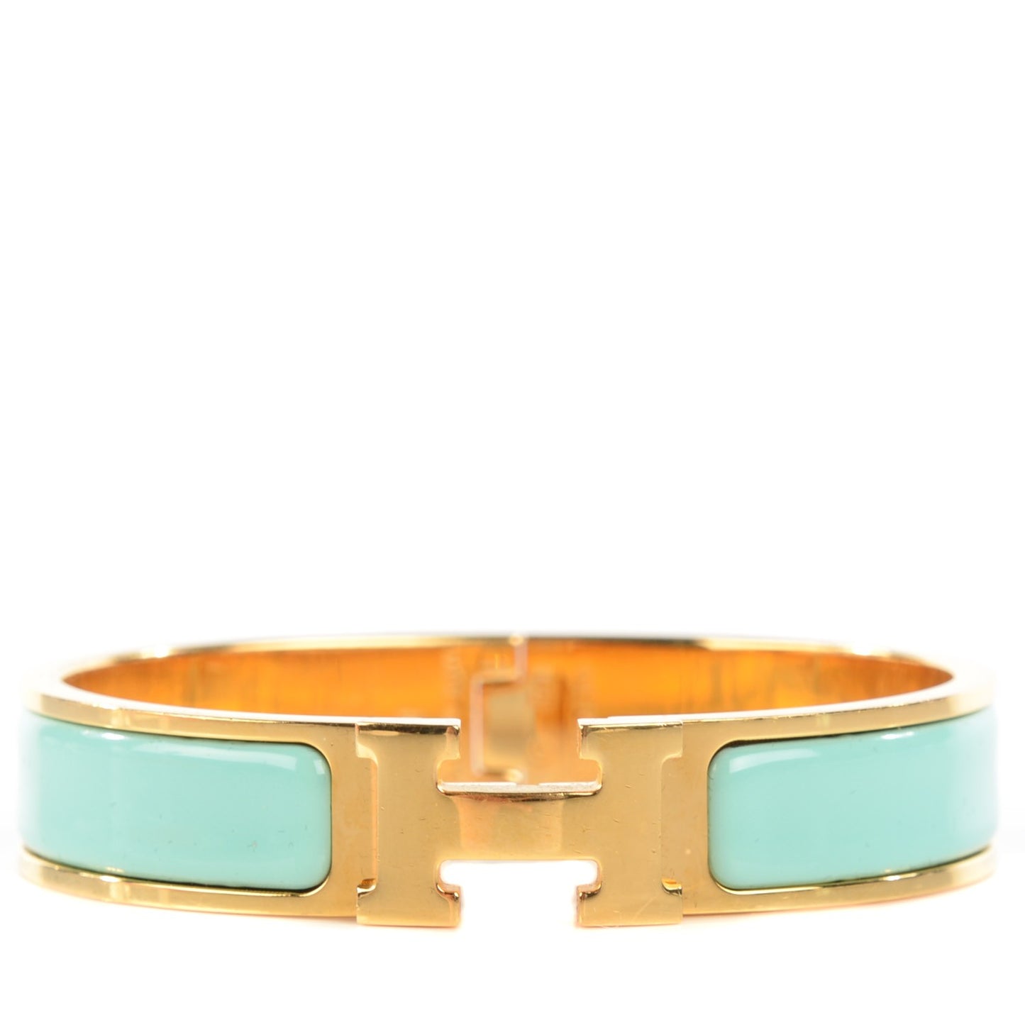 Enamel Narrow Clic Clac H Bracelet PM Lagoon