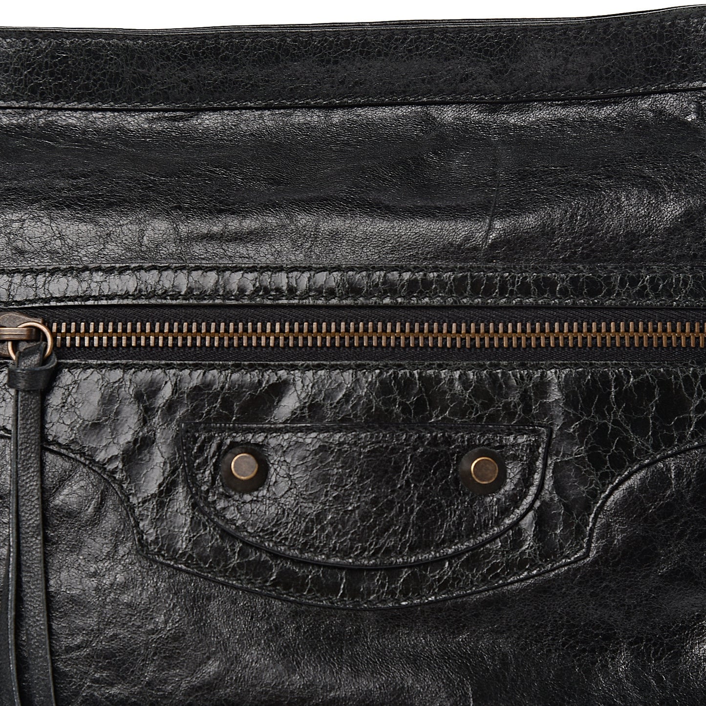 Chevre Classic Hardware Flat Messenger Black