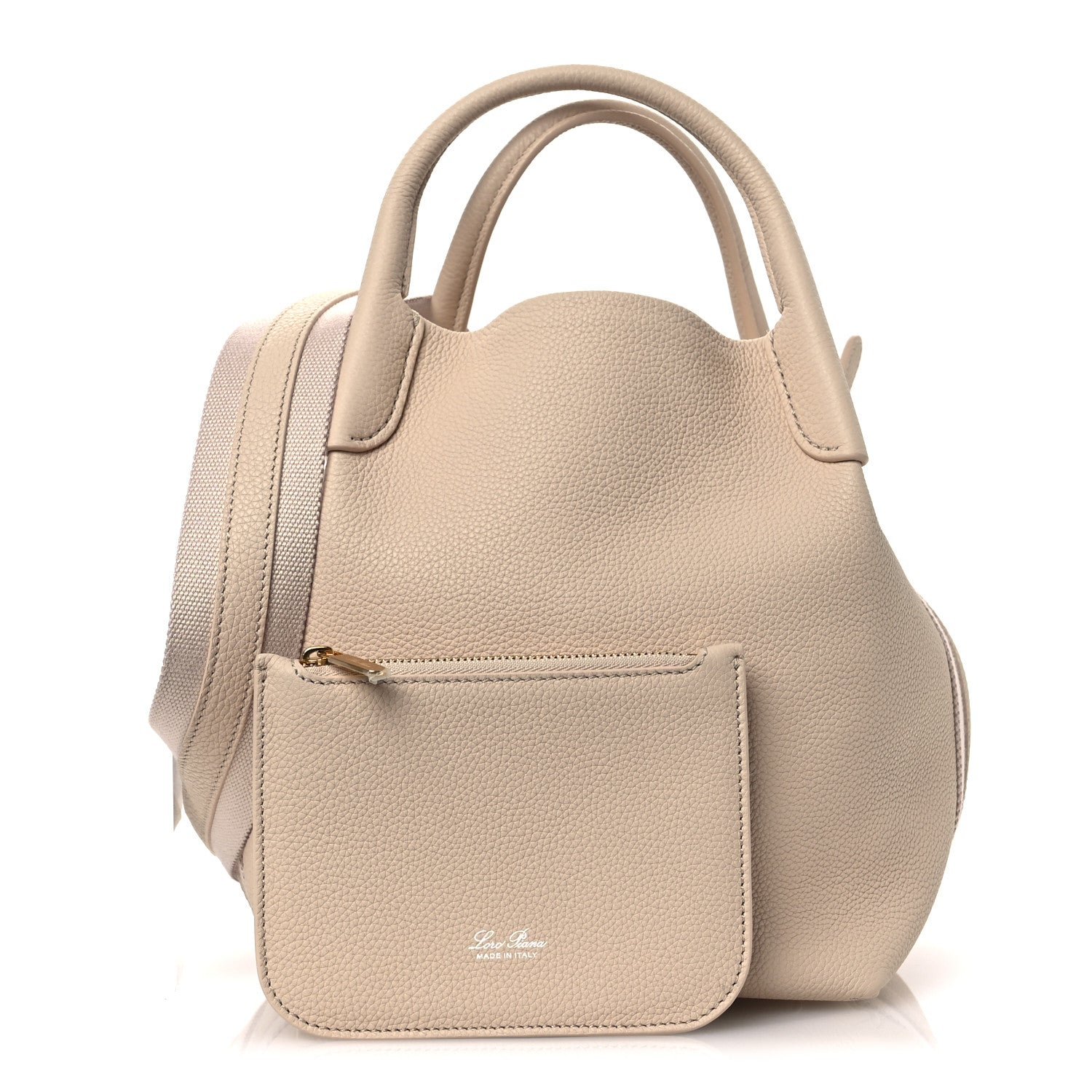 Loro Piana Grained Calfskin Small Bale Bag Marble 3 of 11