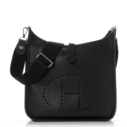 Hermes Taurillon Clemence Evelyne III GM Black 1 of 8