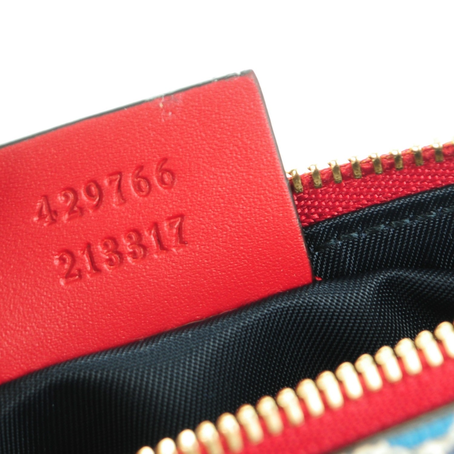 Gucci GG Supreme Monogram Blooms Mini Chain Bag Beige Blue Navy Hibiscus Red 7 of 7