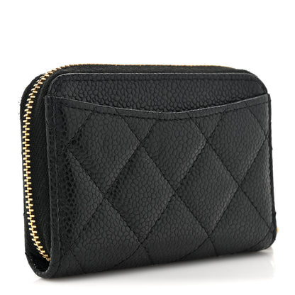 Chanel Caviar Quilted Classic Zipped Coin Purse Black 3 of 8