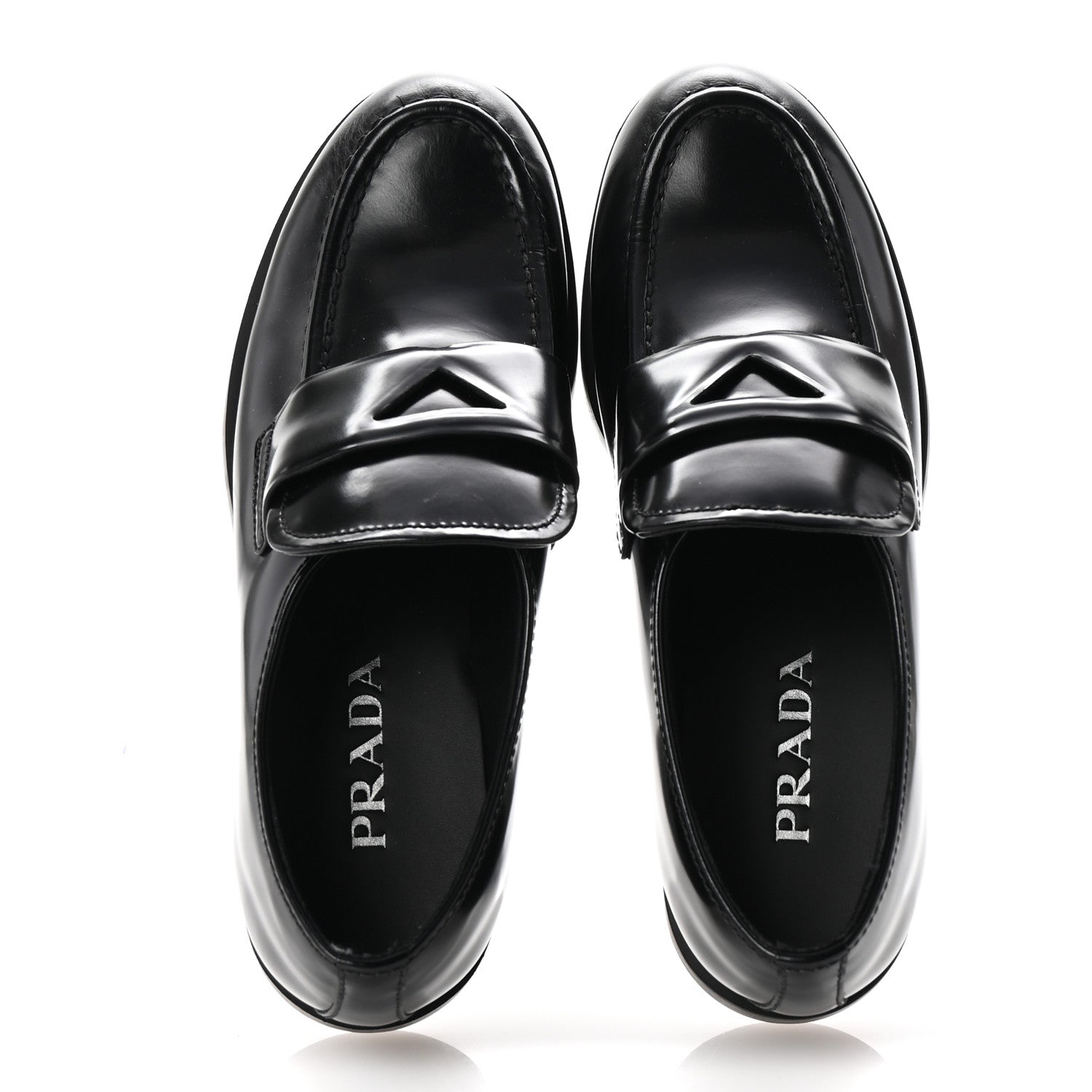 Prada Spazzolato Loafers 37 Black 2 of 10