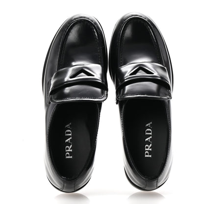 Prada Spazzolato Loafers 37 Black 2 of 10