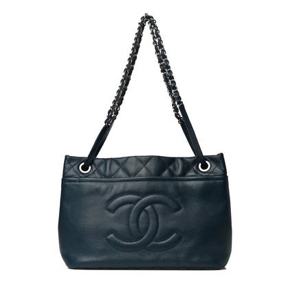 Chanel Caviar Timeless CC Soft Tote Navy Blue 1 of 13
