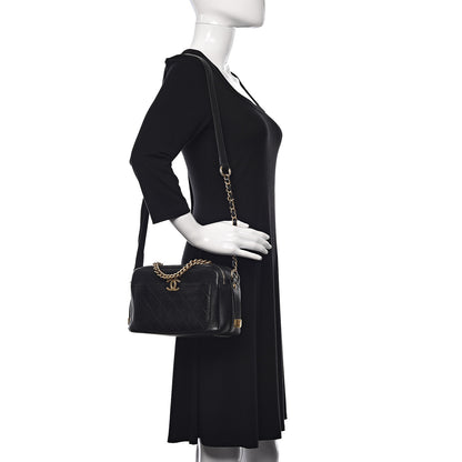 Chanel Grained Calfskin Quilted Flat Camera Case Black 2 of 12