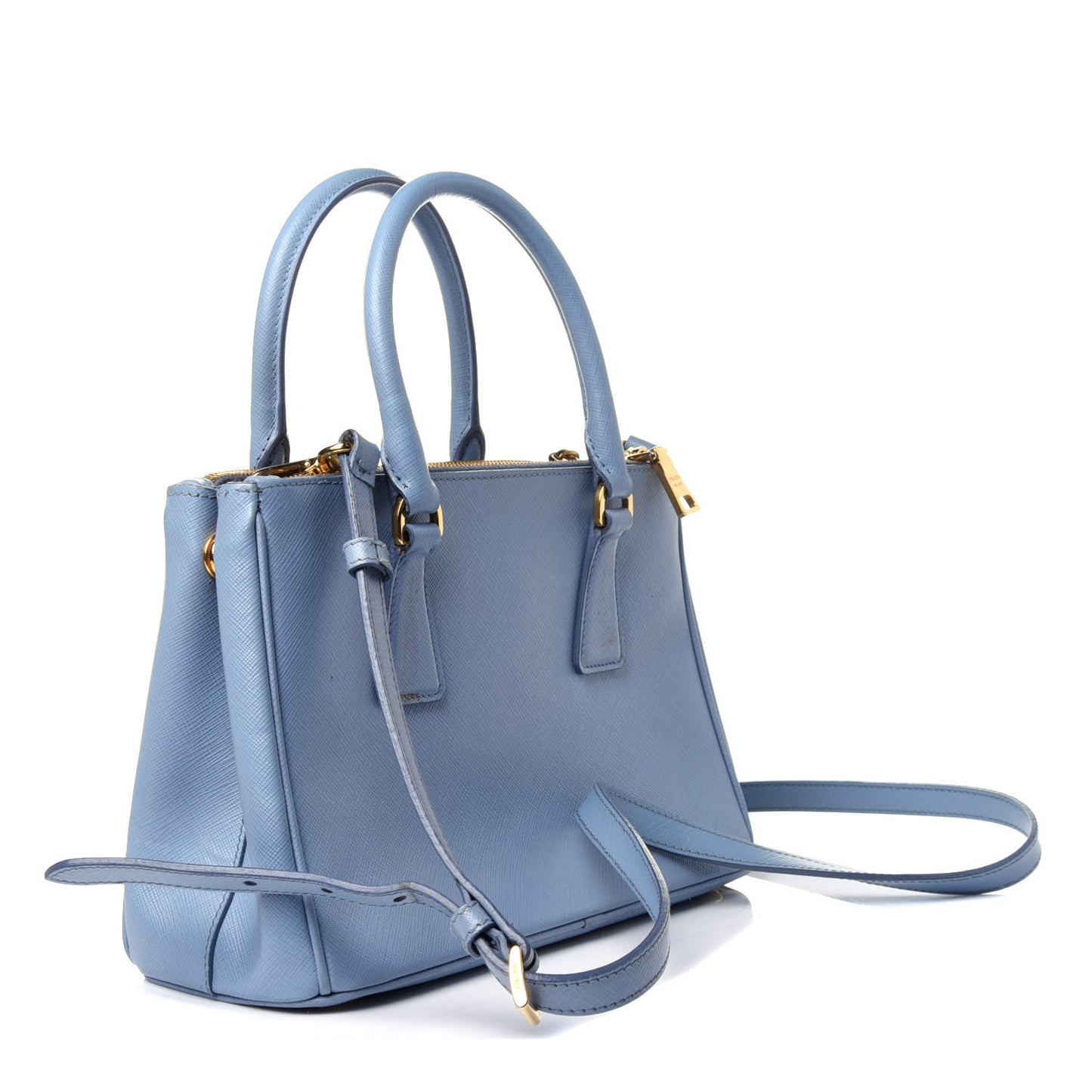 Saffiano Galleria Mini Double Zip Tote Aviazione