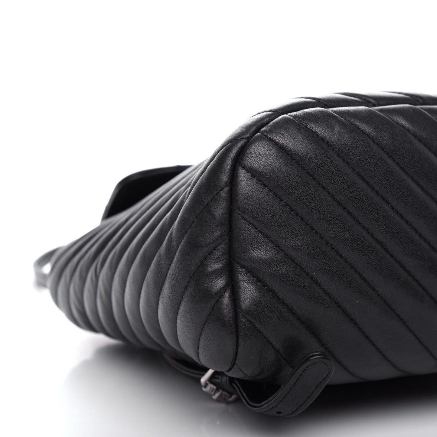 Calfskin Chevron Quilted Small Urban Spirit Backpack Black